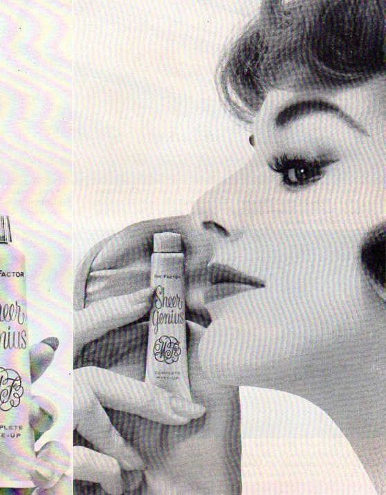 Vintage Beauty Fashion ad Max Factor 1962 What could be better than Sheer Genius