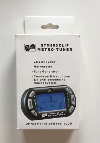 Shar Digital Clip-on Metro Tuner STM500 metronome Tone Generator EUC