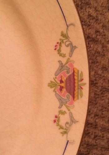 1927 RARE Homer Laughlin BASKET Design Lot Of 4 Bowls & 1 Bread plate Vintage