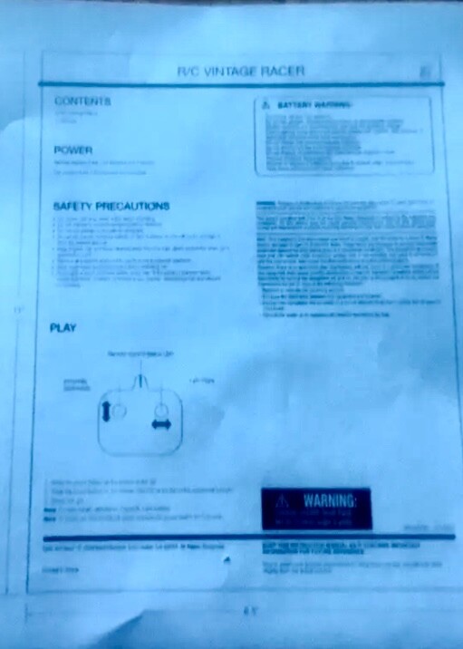 FAO Schwarz Vintage 10 Inch Toy RC Warwick Racer