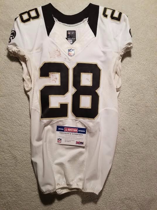 Rare CJ Spiller Game Jersey For Drew Brees 400th TD Pass PSA/DNA