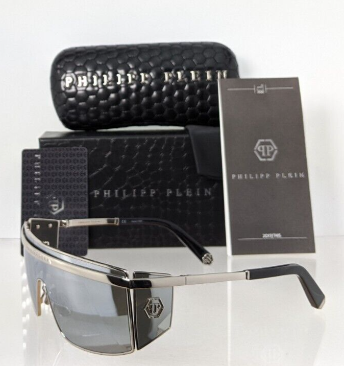 Pre-owned Philipp Plein Authentic  Sunglasses Spp 005 Col 722x Brave Shade Spp005 Frame In Silver