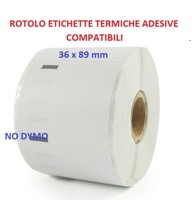 Rotolo 260 etichette termiche  36 x 89 mm