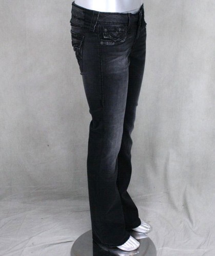 Pre-owned True Religion Jeans Women's Becky Super T Independence Dk Gray Wax564bkt2