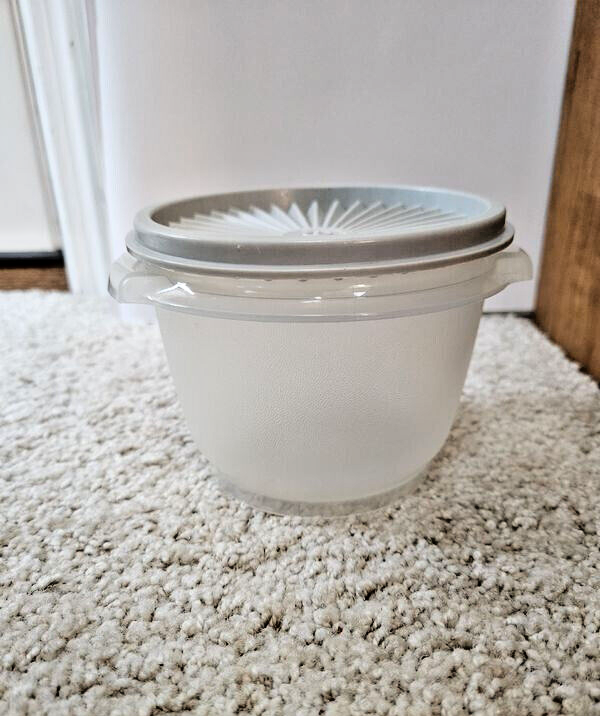 . Servalier Storage Bowl Clear With Gray Lid