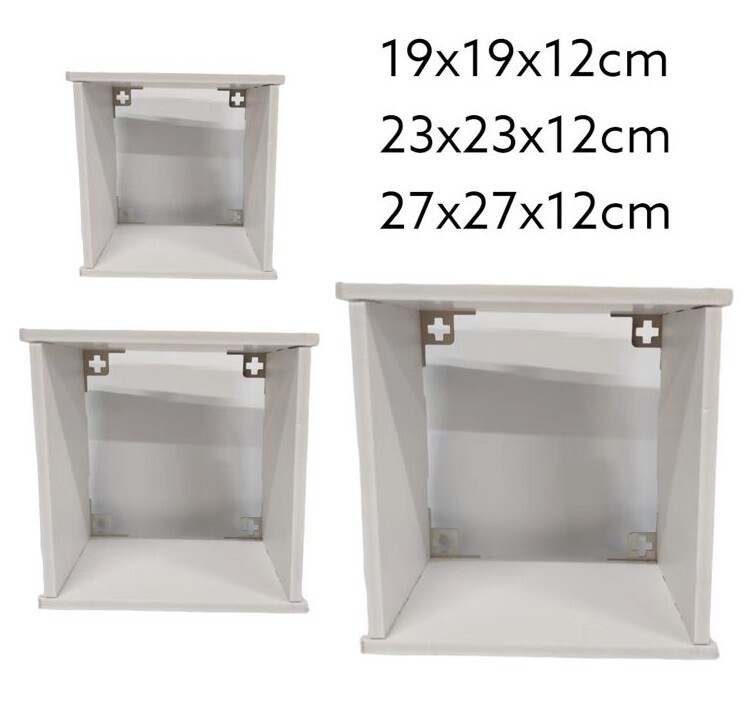 Set 3 Mensole Cubo In Legno Bianco Da Appendere Muro Parete 16027 bal