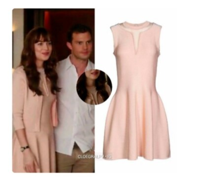 ISSA Dark Pink Swing Dress ASO Anastasia Steele Fifty Shades rare size M