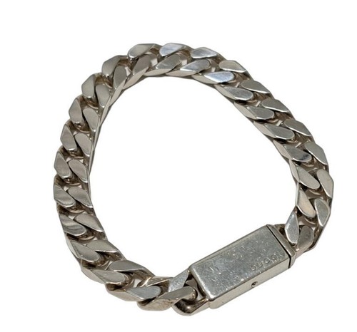 Authentic GUCCI Bracelet Silver SV925 # 19 Accessories Men Chain From Japan | eBay Authentic GUCCI Bracelet Silver SV925 # 19 Accessories Men Chain From Japan | eBay