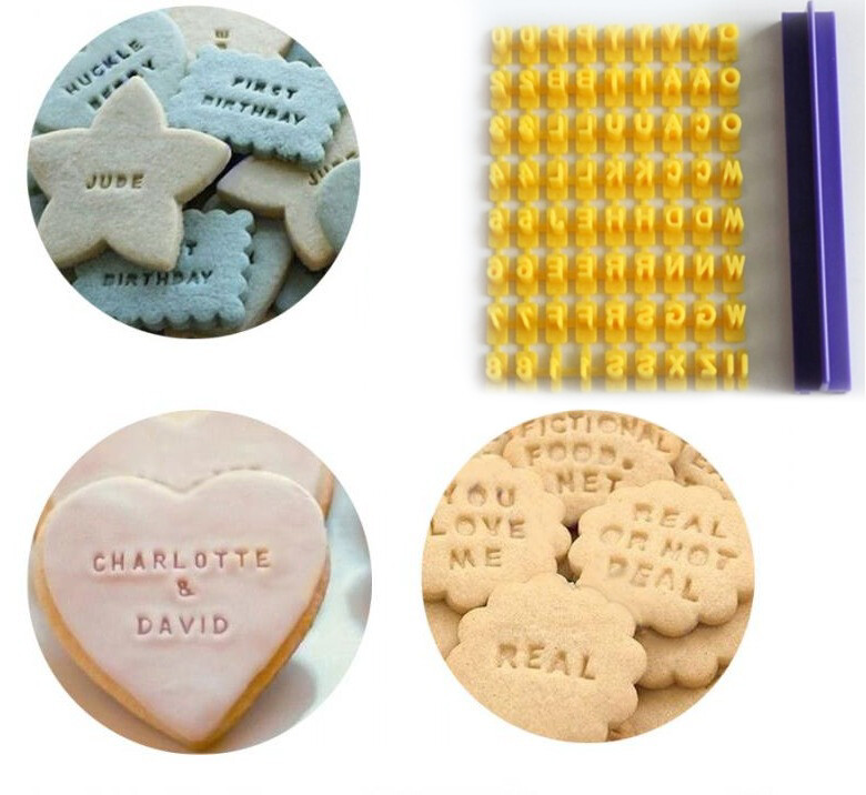ALPHABET/NUMBER COOKIE STAMP PRESS SET - FUN FOR WEDDINGS, B'DAY's, AND MORE!