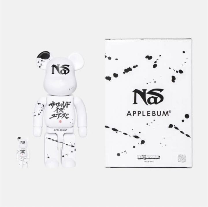 BE@RBRICK APPLEBUM Nas 100% 400% Bearbrick | eBay