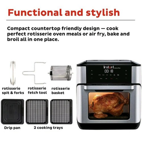 Instant Pot Vortex Plus 10 Qt Air Fryer, Rotisserie & Convection Oven 7-in-1 NOB