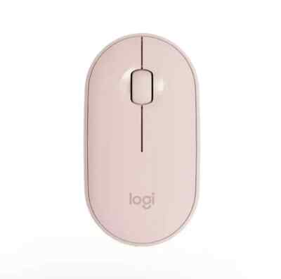 Logitech Pebble M350 Wireless Optical Mouse - Pink - Dual connectivity Mac PC