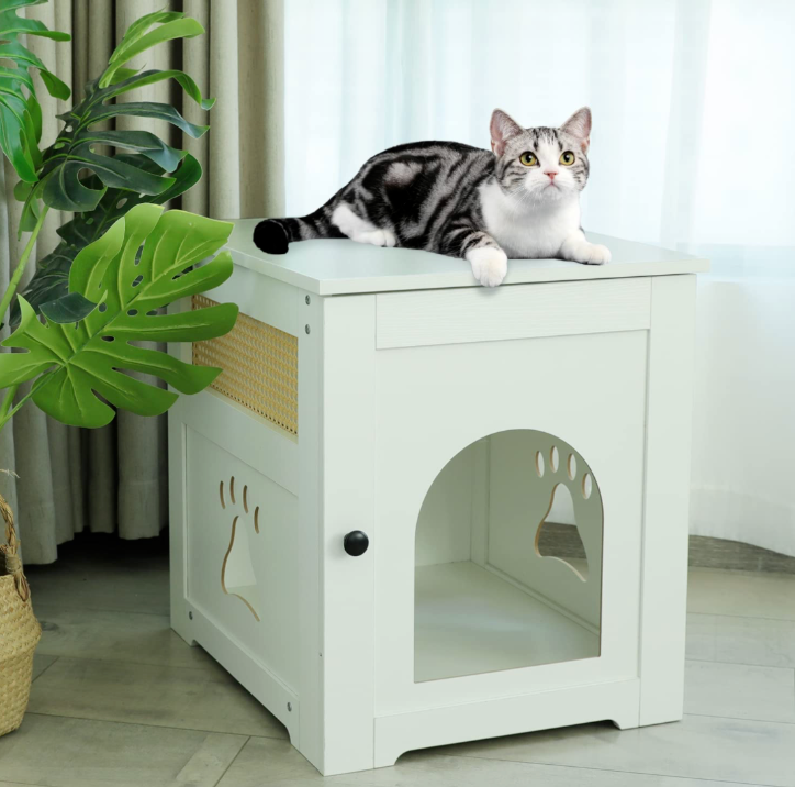 Jumbo Litter Box Enclosure Litter Box In Bathroom