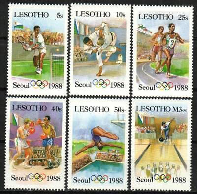 Lesotho Stamp 606-611  - 88 Summer Olympics