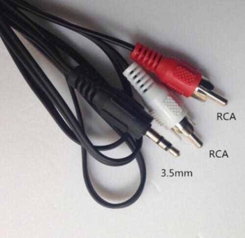 3.5mm Headphone Plug Jack to Red White RCA Aux Stereo Audio 
