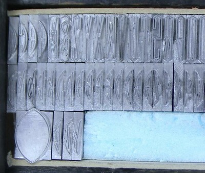 Alphabets Metal Letterpress Print Type 48pt Virkotype Monograms +Tint   MM38  2#