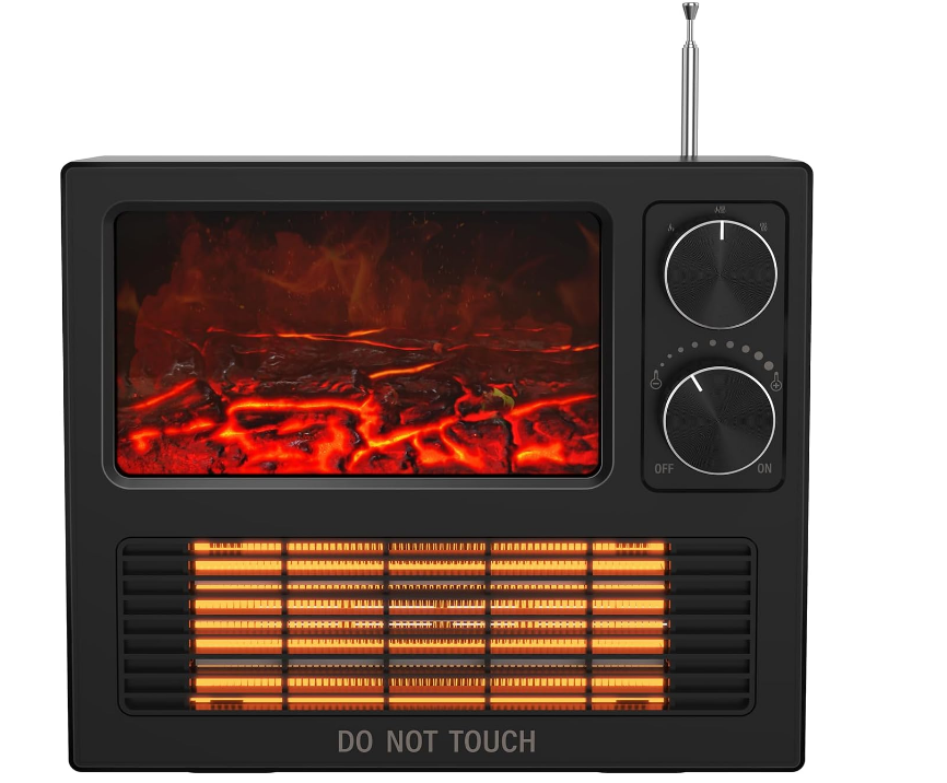 Heater, 1000w Realistic 3d Flame, Safety Prote