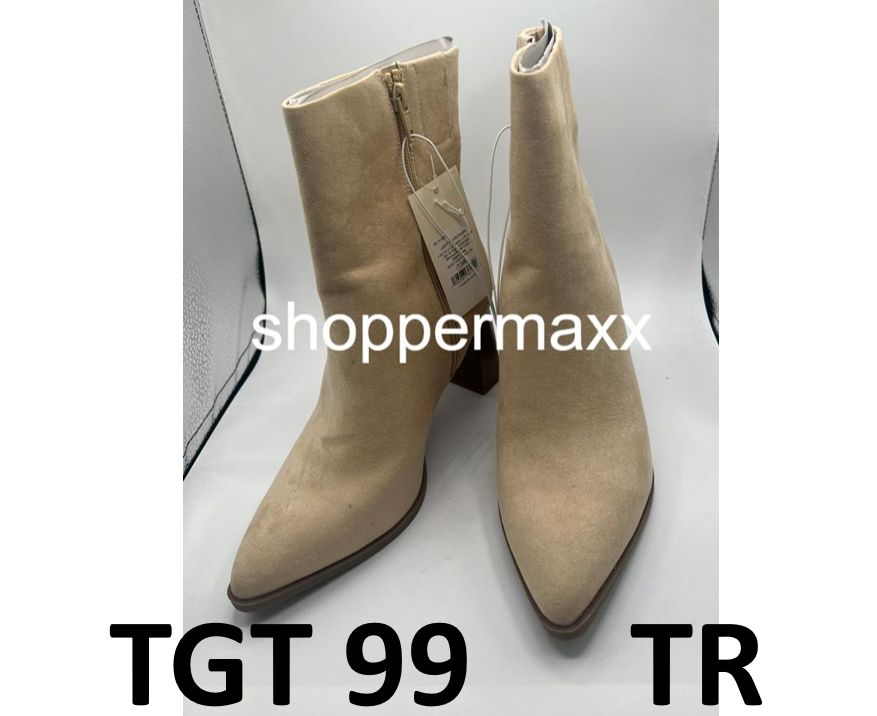 Women's Thora Wide Width Dress Boots - A New Day, Light Taupe, Size 7.5