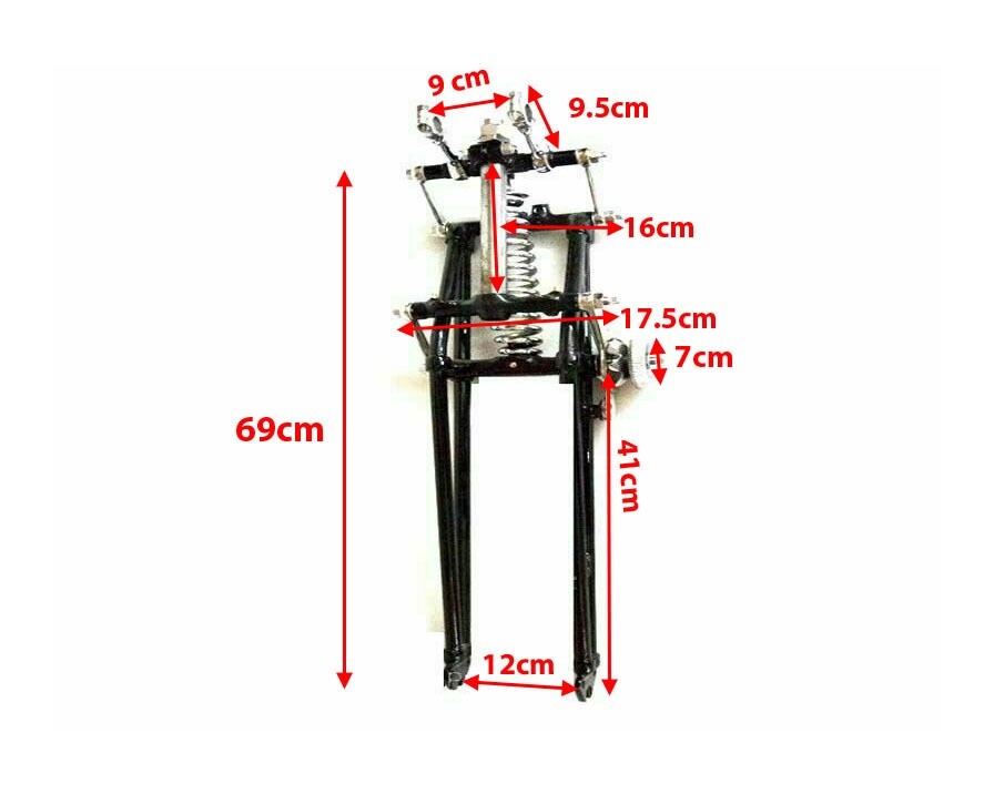 Fits Triumph 3HW 3SW WWII 350 Front Girder Fork Springer Assembly Chrome Black  