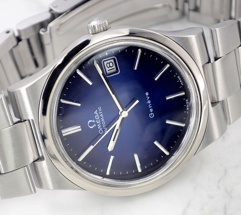 OMEGA GENEVE AUTOMATIC 1660173 CAL1012 DATE DARK BLUE DIAL MEN OMEGA GENEVE AUTOMATIC 1660173 CAL1012 DATE DARK BLUE DIAL MEN