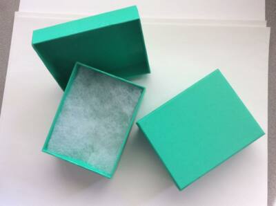 4 Rigid Hard Jewelry Beautiful Bright Blue gift boxes 7 x 9 cm 4 boxes as Set #1