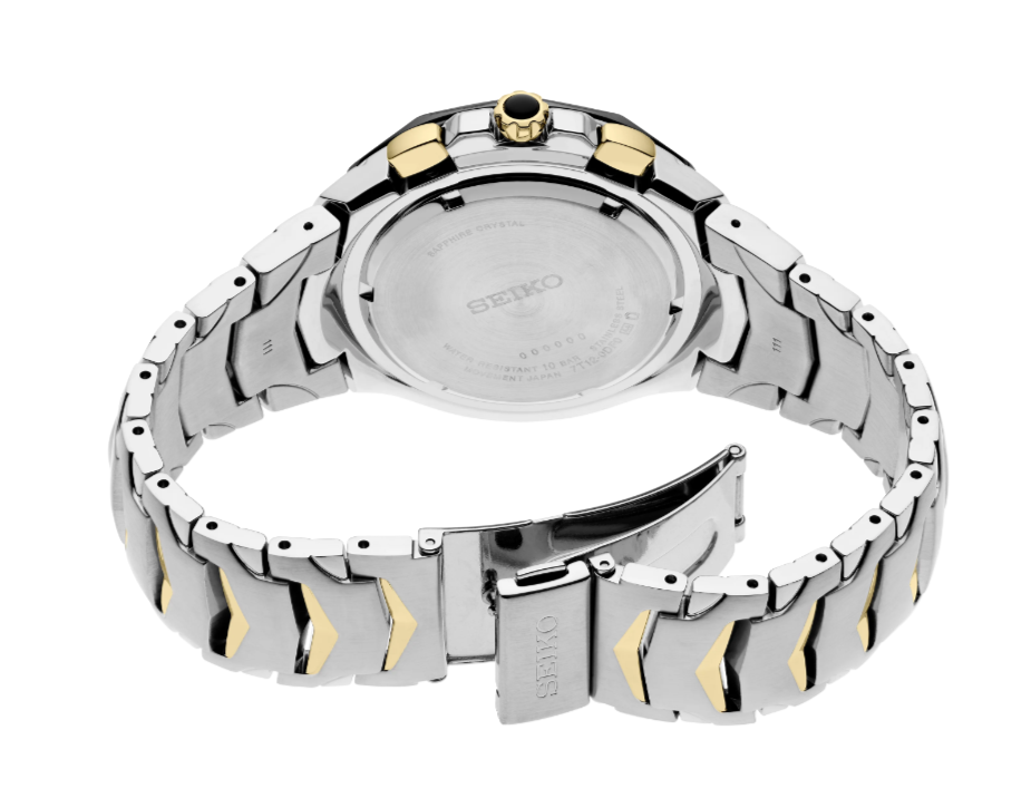 Pre-owned Seiko Coutura Black Dial 45.5 Mm Stainless Steel Band Quartz Men's Watch Srwz26