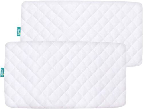 Waterproof Bamboo Bassinet Mattress Pad Cover For Graco 4 in 1 Bassinet 2 Pack