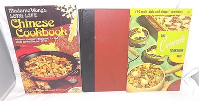 Lot of 10 Cookbooks:   Chicken, Chinese, Casserole, Salads, Candy, Colonial, Joy