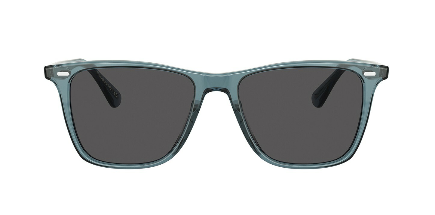 Pre-owned Oliver Peoples Ollis Sun Ov 5437su Washed Teal/carbon Grey (1617/r5) Sunglasses In Gray