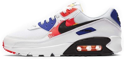 

Женские кроссовки Nike Air Max 90 белые/черные-оранжевые (CZ7937 100) —, White/black-laser orange