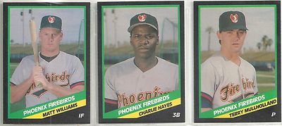 1988 CMC  25-card Phoenix Firebirds Minor League Team Set  Matt Williams