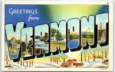 Postcard - Greetings from Vermont, USA