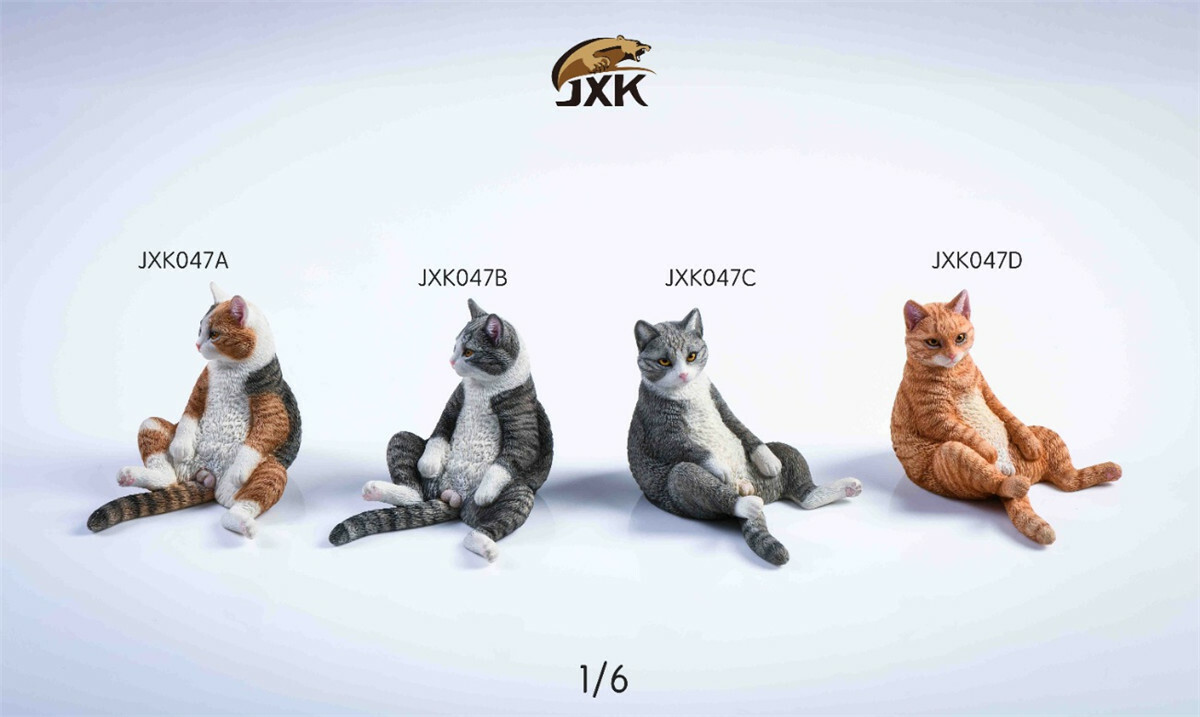 1/6 ヘッド ネコ C Orange Stripe（MOS-2206C） JXK 1:6 Scale Orange Cats 2.0 Model Chinese Garden Cat