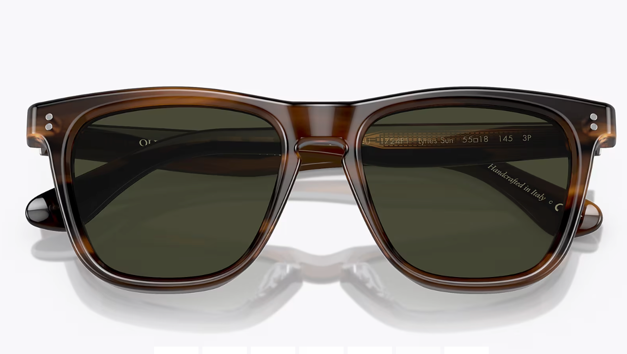 Pre-owned Oliver Peoples Lynes Polarized Sun Tuscany Tortoise /g-15 Polar Msrp $684 Rare In Gray