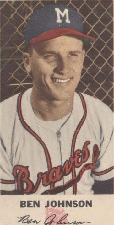1954 Johnston Cookies Milwaukee Braves - Ben Johnson #12