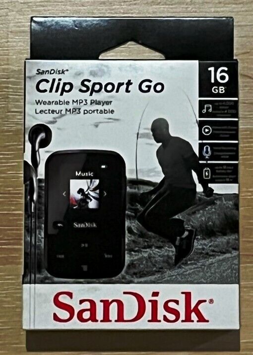 SanDisk SDMX30-016G-G46K 16GB Wearable MP3 Player, Black NEW