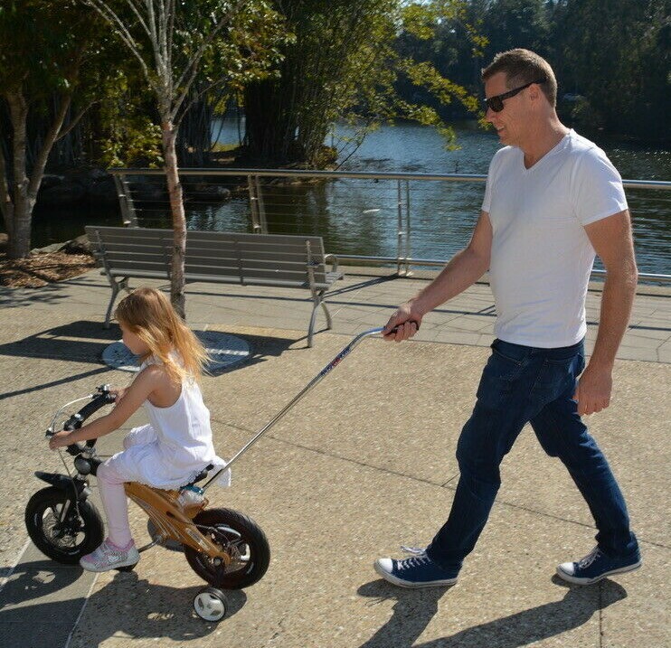 Assistance Parent Push Handle for Kids Bike with training wheels
