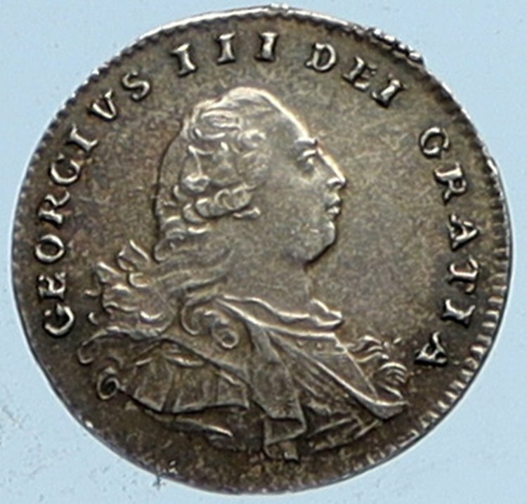 1800 UK Great Britain United Kingdom KING GEORGE III Silver Penny