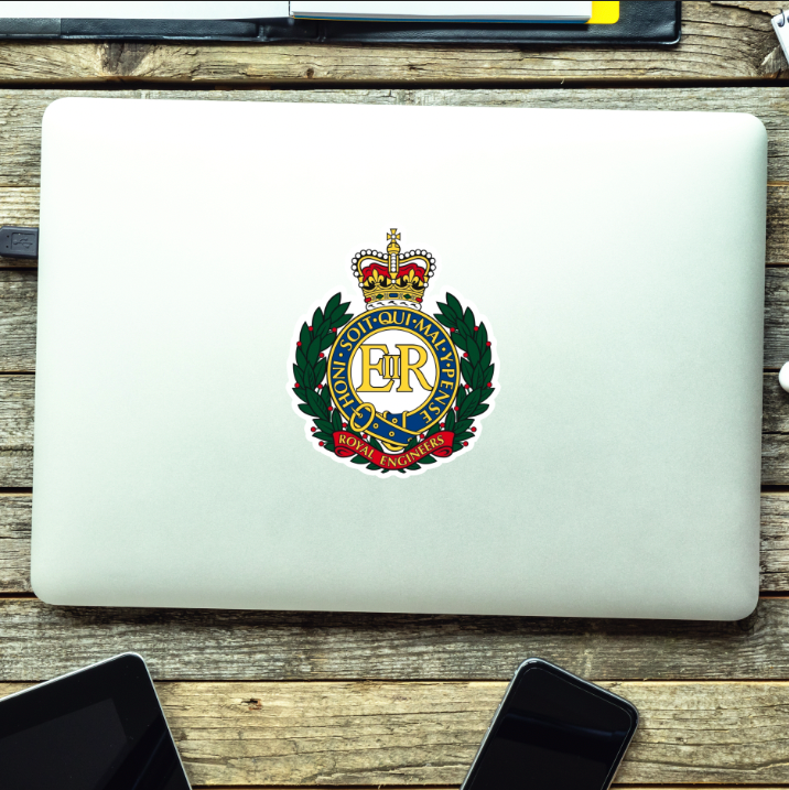 Royal Engineers Waterproof Vinyl Stickers (old badge) - Official MoD Reseller - Picture 3 of 7