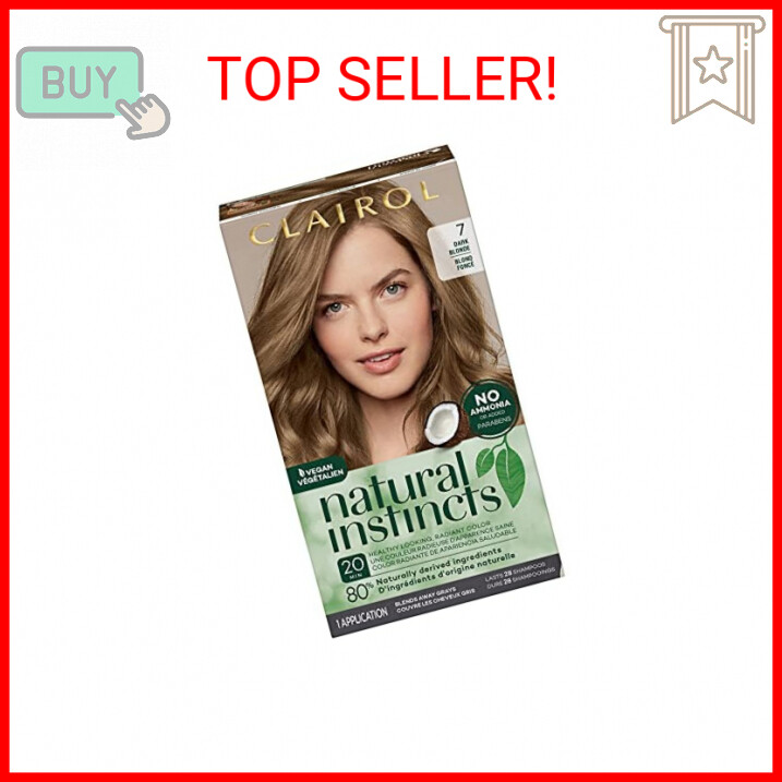 Clairol Natural Instincts Demi-Permanent Hair Dye, 7 Dark Blonde Hair Color