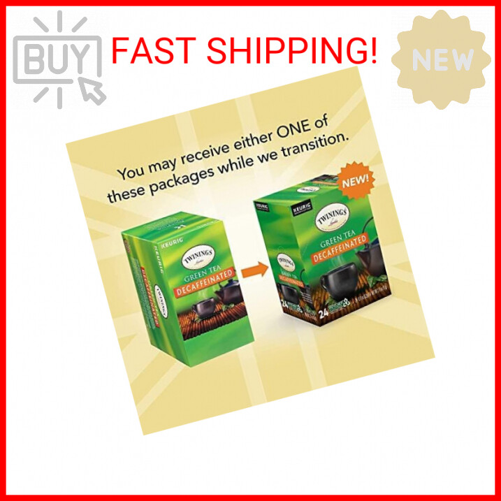 Twinings Decaf Green Tea K-Cup Pods for Keurig, Decaffeinated Pure Green Tea, Sm
