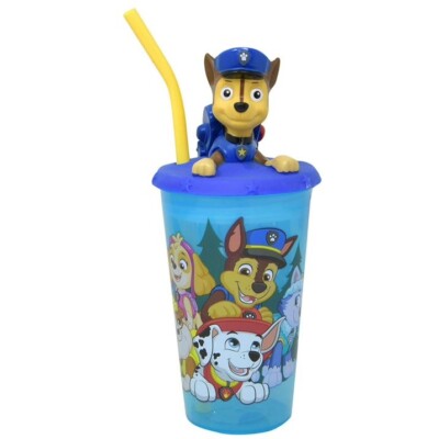 Paw Patrol Chase Funtastic Buddy Sips Tumbler with Lid & Straw