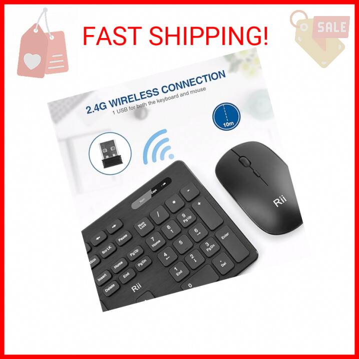 Wireless Keyboard and Mouse Combo - Rii Standard Office for Windows/Android TV B