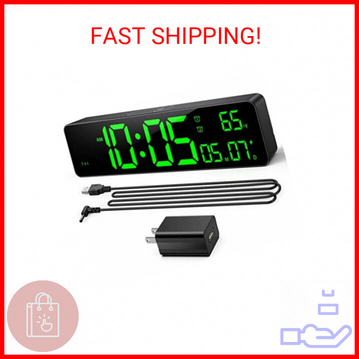 With Huge Clear Digits To Display Time, Date, Room Temp, El