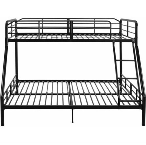Twin Over Full Metal Sturdy Bunk Bed, Black