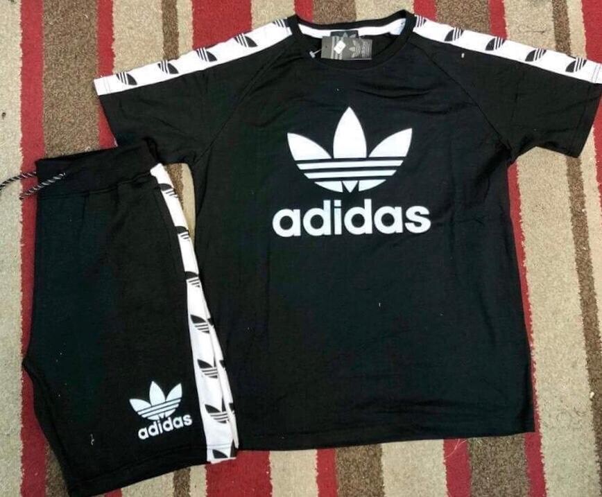 adidas short and shirt set mens