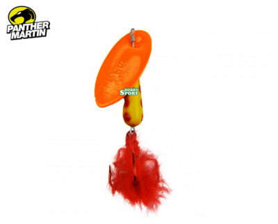 PANTHER MARTIN FLUO SMALTATO  PALETTA N 15 COLORE ORANGE FIOCCO ROSSO