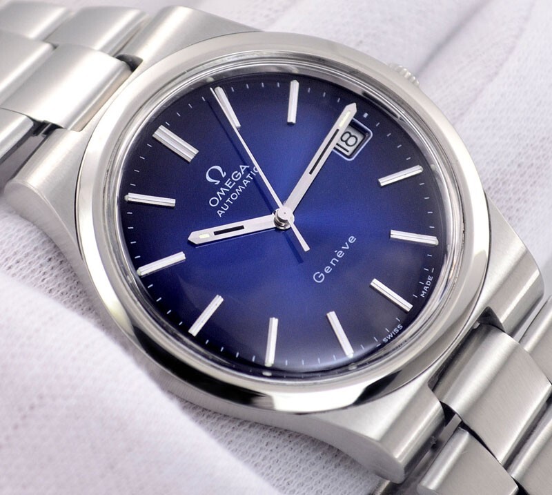 OMEGA GENEVE AUTOMATIC 1660173 CAL1012 DATE DARK BLUE DIAL MEN OMEGA GENEVE AUTOMATIC 1660173 CAL1012 DATE DARK BLUE DIAL MEN