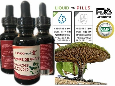 Sangre De Grado 100% Pure Dragon's Blood Tree Sap Liquid Wound Healing Dropper