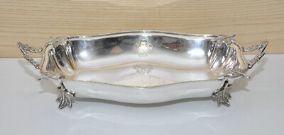 Vassoio Centrotavola Argento Royal Sheffield Royal Family foglia edera